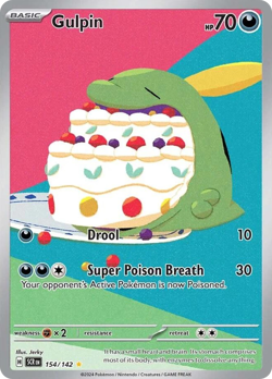 Gulpin 154/142 Illustration Rare Stellar Crown Pokemon Holo NM/M - Image 1