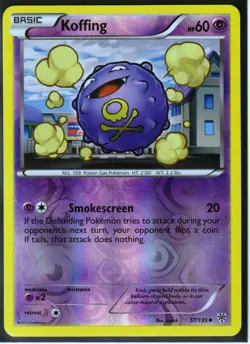 2012 POKEMON KOFFING 57/135 PLASMA STORM-COMMON-REVERSE HOLO-NM - Image 1