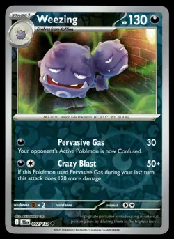 Weezing 092/159 Uncommon Journey Together Pokemon Reverse Holo NM/M - Image 1