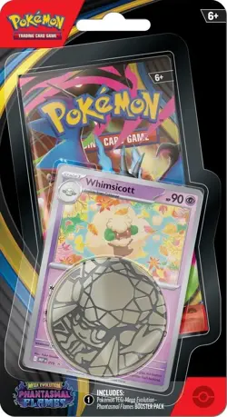 Pokemon TCG Phantasmal Flames Blister Pack Whimscott Promo - Sealed - In Hand - Image 1