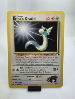 Erika's Dratini 42/132 Uncommon Gym Heroes WOTC Pokemon - Image 1