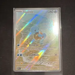 Pokemon TCG Squirtle 170/165 SV 151 Holo Full Art Illustration Rare ENG 2023 - Image 1