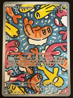 Pokemon TCG Tatsugiri 186/167 Sv06: Twilight Masquerade Illustration Rare Holo … - Image 2