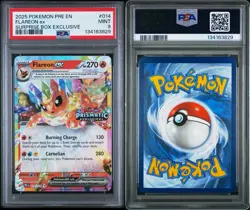 2025 POKEMON PRE EN-PRISMATIC EVOLUTIONS SURPRISE BOX EXCLUSIVE FLAREON EX PSA 9 - Image 3