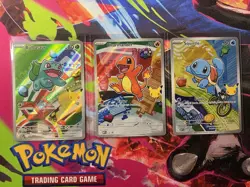 Pokemon First Partner Illustration Collection Series 1 Kanto Gen 1 Starter Set - Image 1