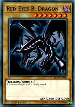 Yugioh Red-Eyes B. Dragon LEDU-EN000 1st Edition Common NM - Image 1
