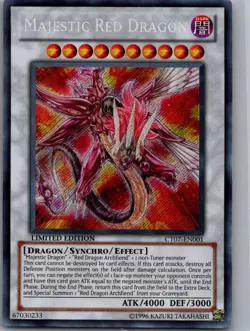 Yugioh! LP Majestic Red Dragon - CT07-EN001 - Secret Rare - Limited Edition Ligh - Image 1