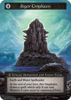 Algor Omphalos - Gothic SCR Sorcery Contested Realm TCG Card Unique - Image 1