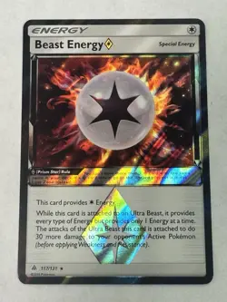 Beast Energy 117/131 Prism Holo Forbidden Light Pokemon Card - Image 1