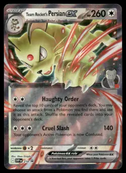 Pokemon Cards Team Rocket's Persian ex 218 Scarlet & Violet Promo NM - Image 1