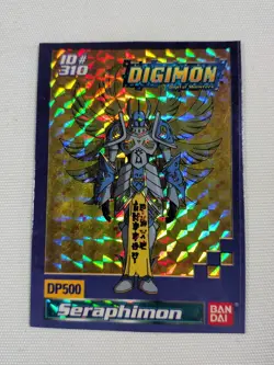 Digimon Card Seraphimon ID#310 DP500 Bandai Foil Japanese Vintage 2000s - Image 1