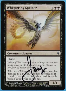 Whispering Specter New Phyrexia NM Artist Signed CARD (ID# s4208) ABUGames - Image 1