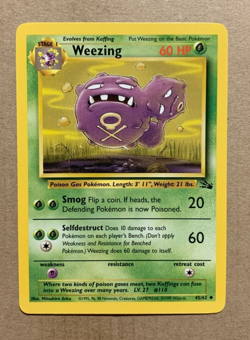 Weezing 45/62 Fossil Set - Uncommon Pokemon Card - NM/Mint - Image 1