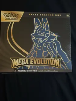 Pokemon TCG Elite Trainer Box Mega Evolution Lucario Riolu 65 Card Sleeves - Image 1