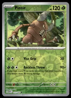 Pinsir 127/165 Uncommon 151 Pokemon Reverse Holo Near Mint - Image 1