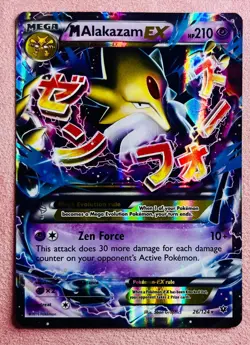 M Alakazam EX 26/124 | XY Fates Collide | 2016 Pokemon TCG Card | MP - Image 1