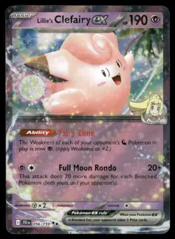 Pokemon Cards Lillie's Clefairy ex 056/159 Journey Together Double Rare NM - Image 1
