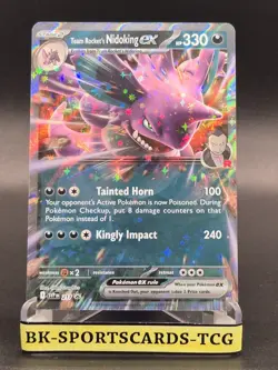 Pokemon TCG : Team Rocket's Nidoking EX SVP 217 Black Star Promo 2025 - Image 1