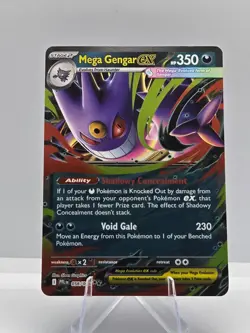 Mega Gengar ex 056/094 Double Rare Phantasmal Flames Pokemon NM - Image 1