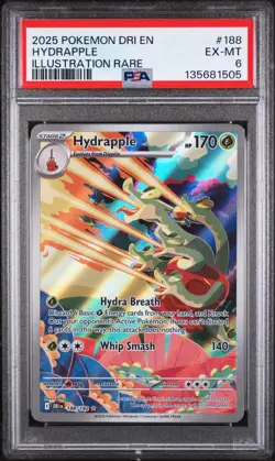 2025 POKEMON DRI EN-DESTINED RIVALS ILLUSTRATION RARE #188 HYDRAPPLE PSA 6 - Image 1