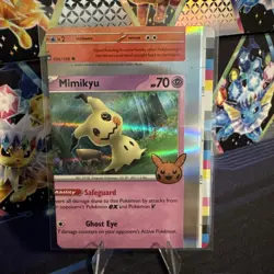 Mimikyu NFC Miscut Error Card Holo Rare Trick Or Trade - Image 1
