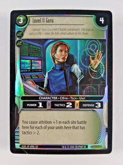 Level II Guru - 1F2 Foil - Incursion, Wars TCG card (2004 Decipher) CCG 1 F 2 - Image 1