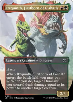 Itzquinth, Firstborn of Gishath (Borderless) - The Lost Caverns of Ixalan (Foil) - Image 1