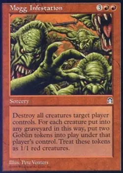 MTG Mogg Infestation, Stronghold, Heavily Played, English - Image 1