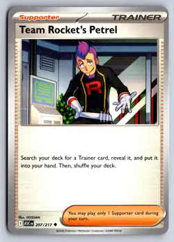 TEAM ROCKET'S PETREL 207/217 UNCOMMON ME: ASCENDED HEROES POKEMON NM - Image 1