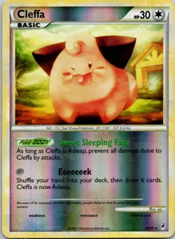Cleffa 24/95 Rare Call of Legends Pokemon Reverse Holo LP - Image 1
