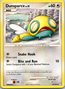 Dunsparce - 47/123 - Uncommon LP, English Pokemon Mysterious Treasures - Image 1