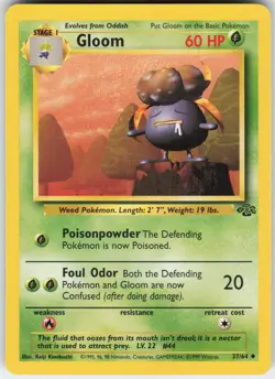Gloom 37/64 Uncommon Jungle Pokemon Near Mint - Image 1