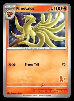 Ninetales My First Battle Pokemon Charmander Deck Stamp NM - Image 1