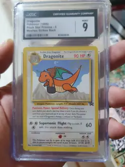 1999 Pokemon Movie Promo Dragonite #5 Black Star Promo CGC 9 MINT WotC - Image 3