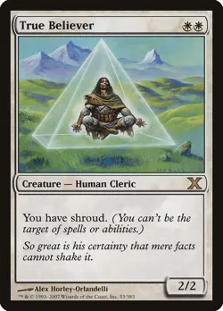 True Believer 10th Edition PLD White Rare MAGIC THE GATHERING CARD ABUGames - Image 1