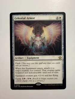 Celestial Armor 5 MTG Foundations - Image 1