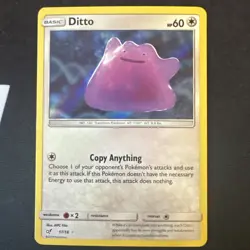 Pokemon Ditto 17/18 Detective Pikachu Holo Nm - Image 1