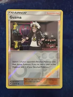 Pokemon Guzma Reverse Holo Uncommon # 115/147 - Sm-Burning Shadows - LP - Image 1