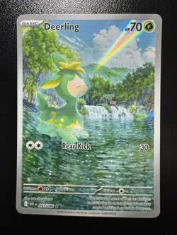 Pokemon Deerling 091/086 SV: White Flare Illustration Rare Full Art Holo NM - Image 1