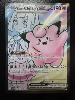 Pokemon TCG Lillie's Clefairy ex 173/159 Full Art from Journey Together - Image 1