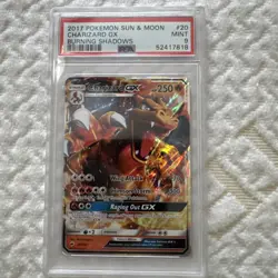 2017 Pokemon Sun & Moon Burning Shadows Charizard GX PSA 9 MINT #20 - Image 1