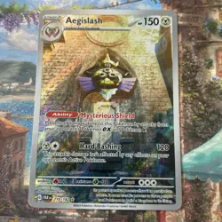 Aegislash 210/182 Illustration Rare Holo SV04: Paradox Rift NM Pokemon - Image 1