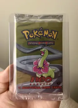 2000 Pokemon Neo Genesis 1st Edition Booster Pack Meganium - Image 1