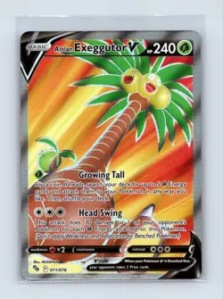 Alolan Exeggutor V 071/078 Ultra Rare Pokemon GO Pokemon Holo Near Mint - Image 1