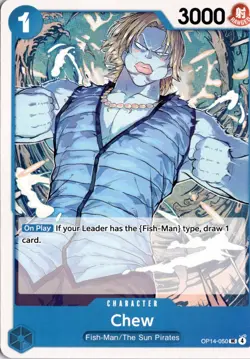 Chew UC The Azure Sea's Seven OP14-050 One Piece TCG - Image 1
