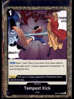 One Piece 500 Years in the Future OP07-096 Tempest Kick 2 card lot - Image 1