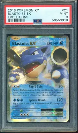 2016 Pokemon Xy Evolutions #21 Blastoise Ex Evolutions PSA 9 - Image 1