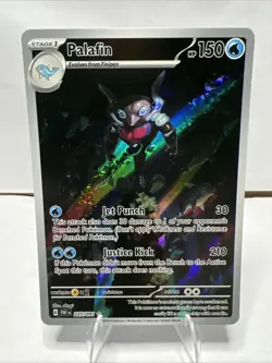 Pokemon TCG Palafin 225/91 Paldean Fates Illustration Rare NM - Image 1
