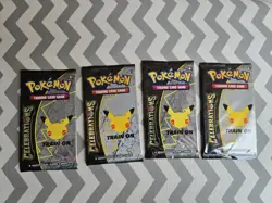 Pokemon TCG 25th Anniversary Celebrations Booster Pack X4 New and Sealed - Image 1