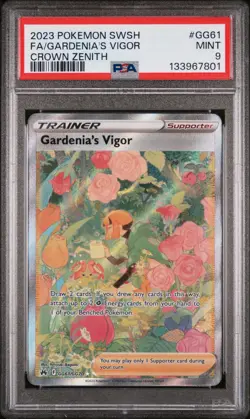 Gardenia's Vigor GG61/GG70 Sword Shield Crown Zenith Pokemon PSA 9 - Image 1